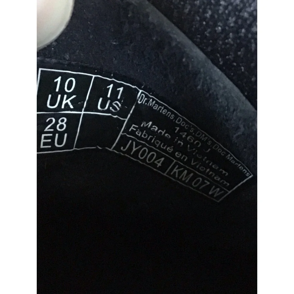 Dr. Martens Black Matte J Youth Combat Youth Size 11 Boots Ankle Boot 1460
